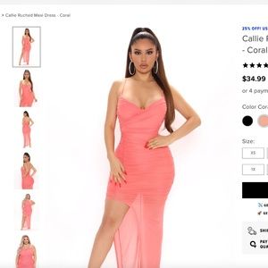 Callie Ruched Maxi Dress